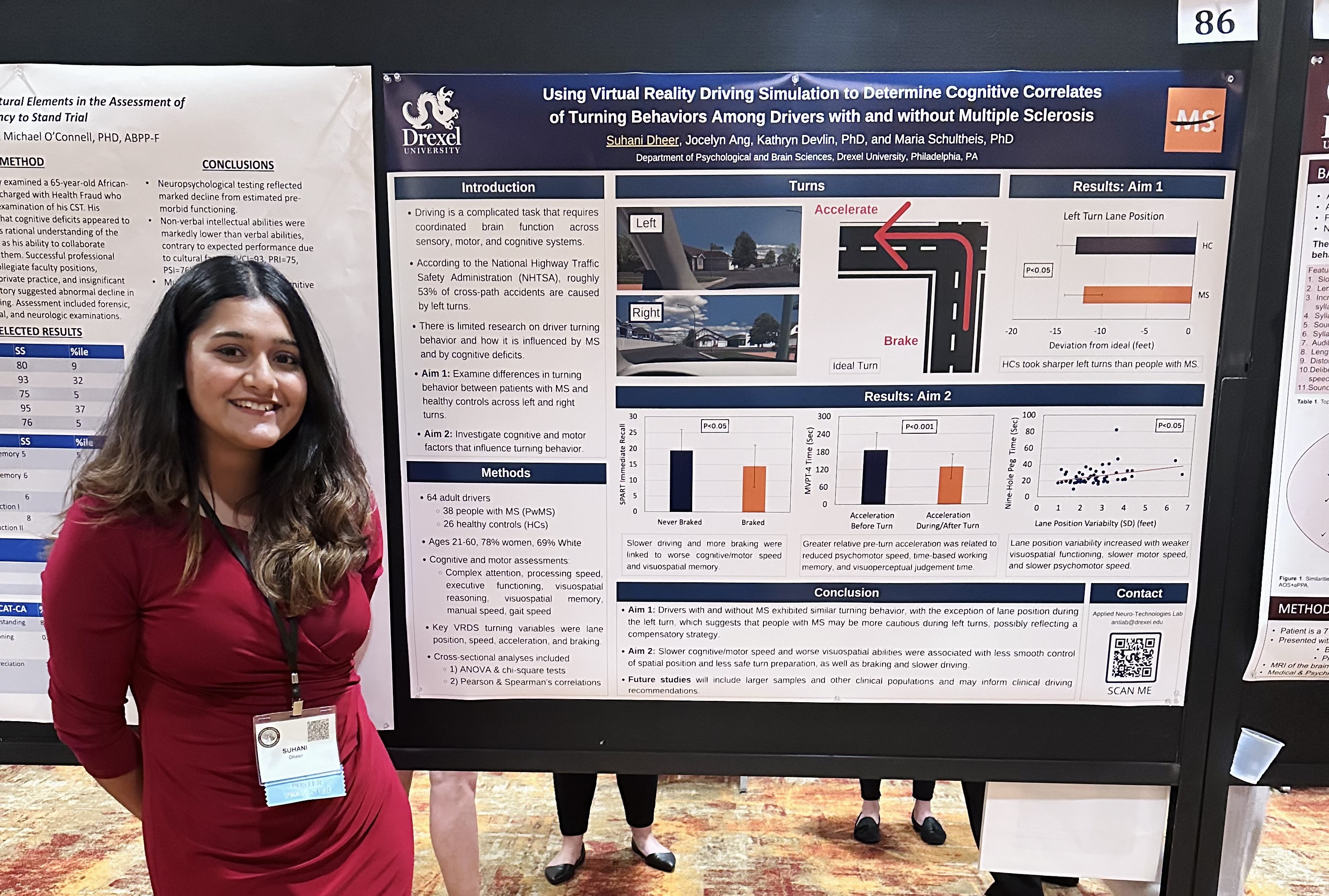 Suhani Dheer with her research poster